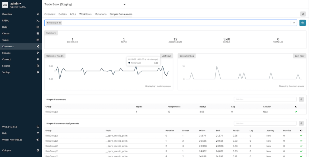 Kpow for Apache Kafka Flink Consumer UI