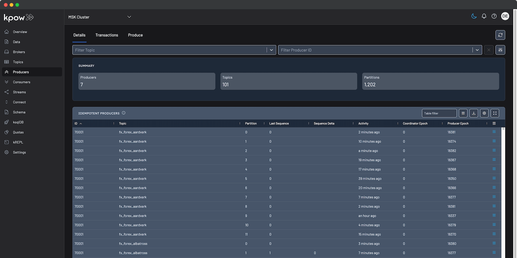 Kpow Producer UI