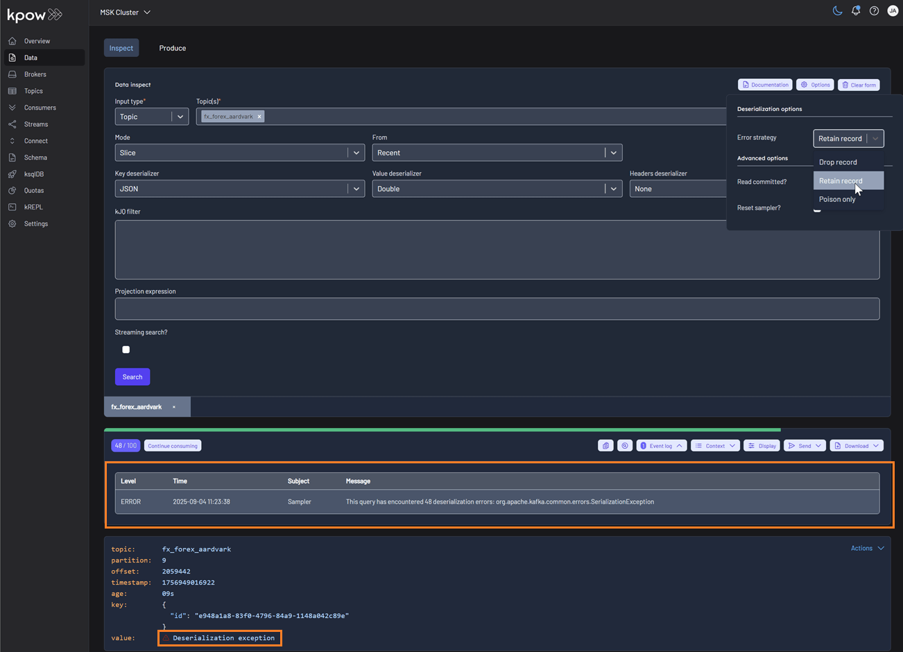 Deserialization Options