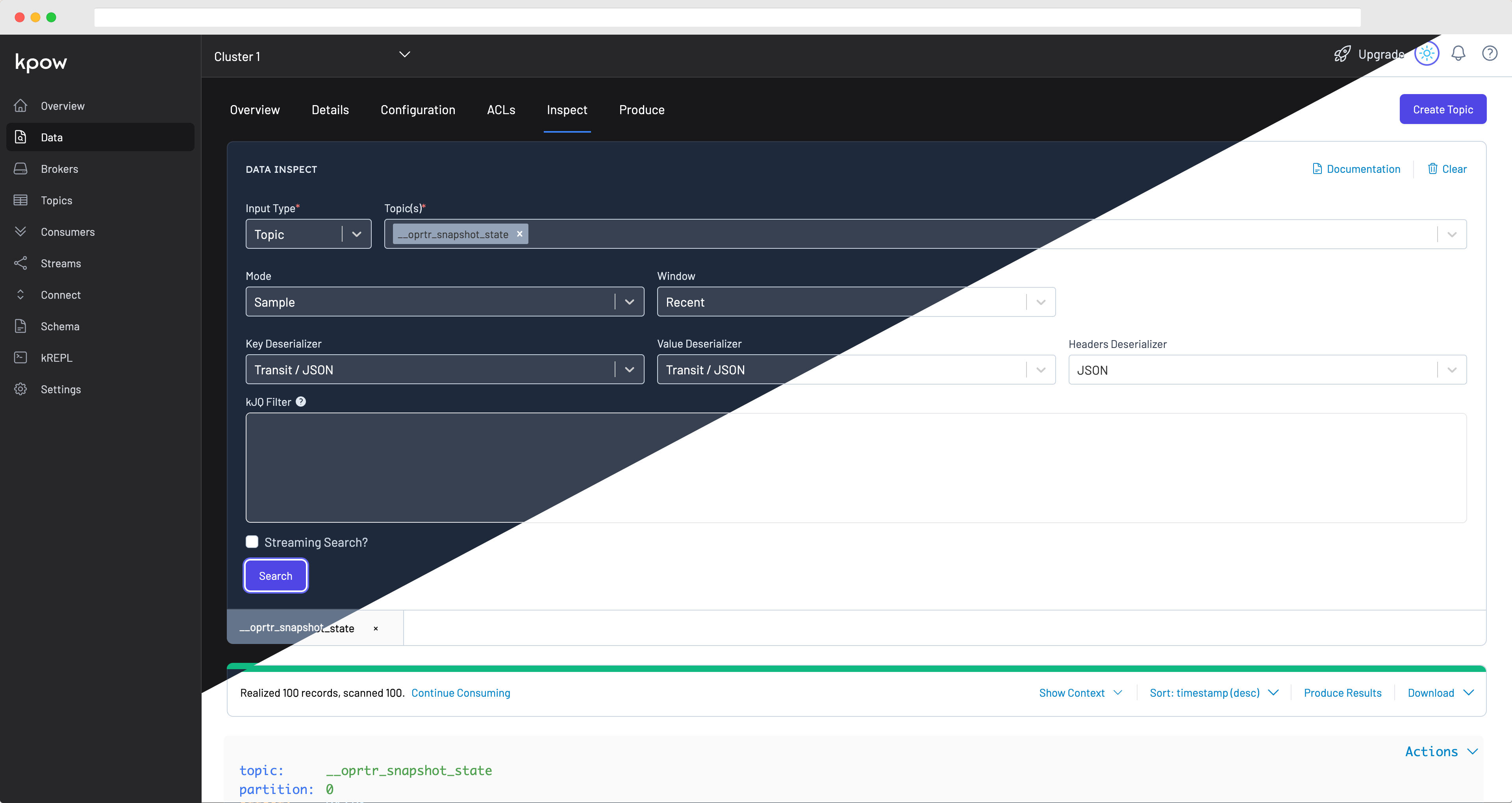 Kpow Dark Mode UI